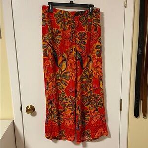Christian Siriano Red and Yellow Patterned Garment